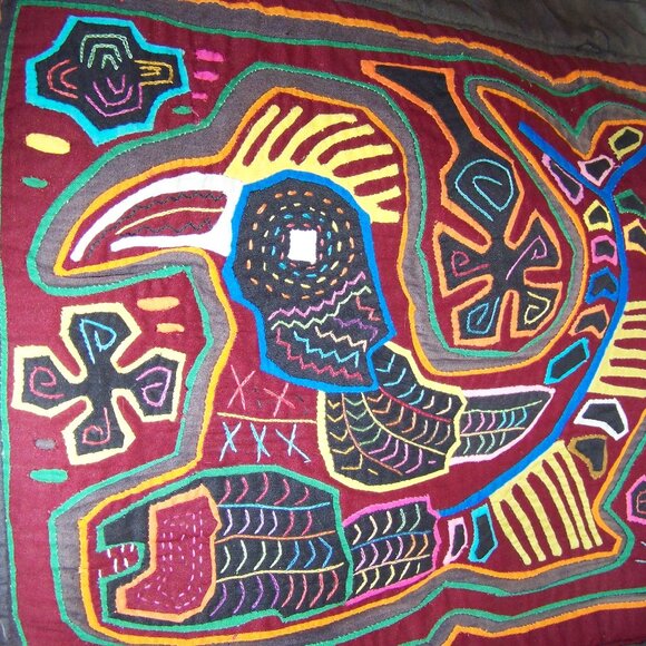 Boho Ethnic South American Embroidery rucksack backpack Bag school travel bag - Picture 2 of 4